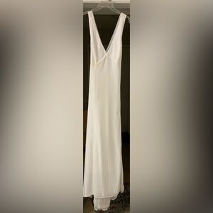 Lulus Sleeveless Cross Strap White Maxi Dress Size XL NWOT